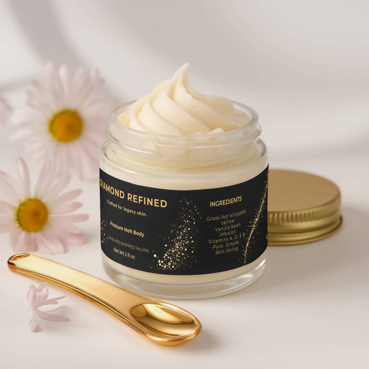 Whipped Grass-Fed Tallow Balm with Vanilla Bean